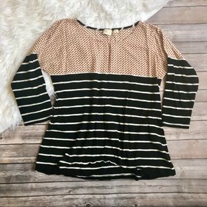 Anthropologie Postmark 3/4 sleeve striped top